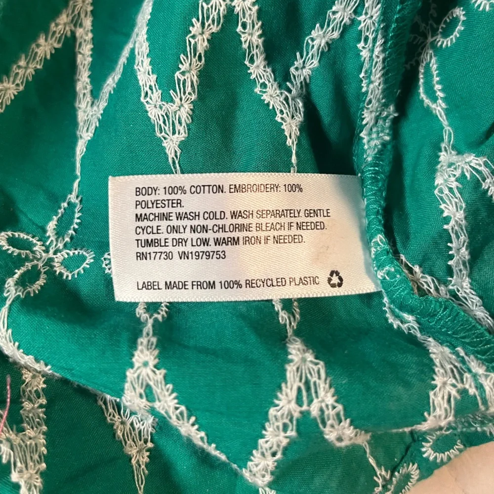 Universal Thread Green Ruffle Eyelet Blouse - Picture 8 of 8